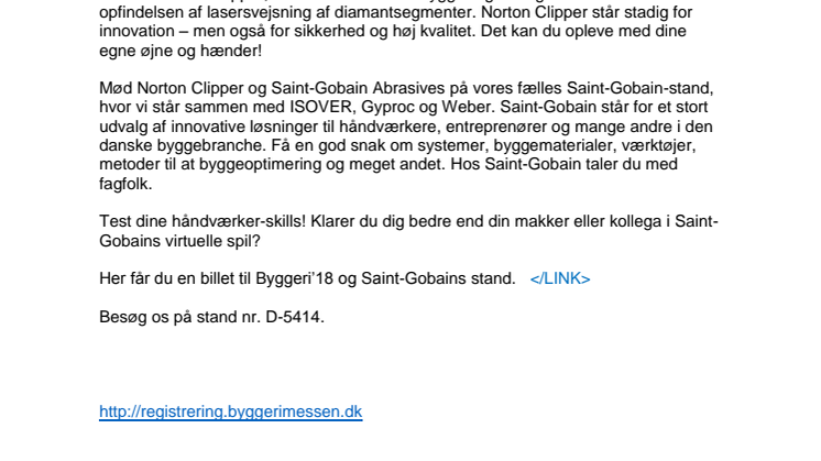 Byggeri´18 - Oplev Norton Clipper 13-16 marts I Fredericia