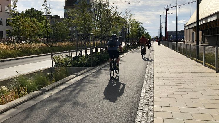 Biobäddar_Neptunigatan i Malmö_cyklister.jpg