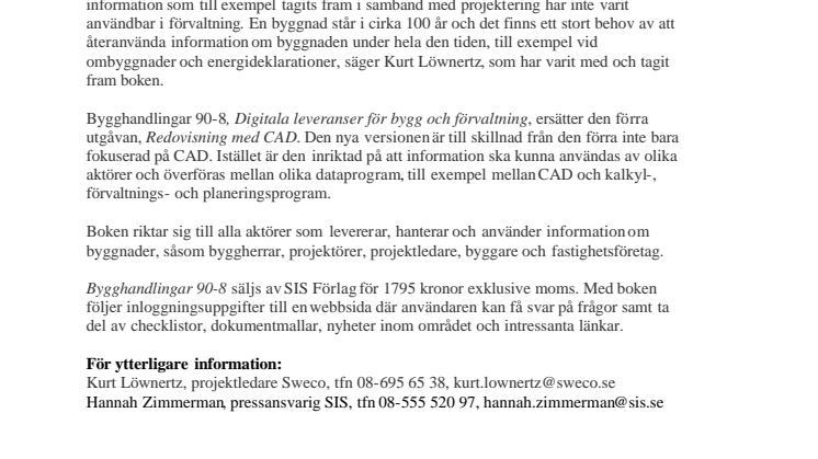 Effektivare hantering av bygghandlingar – Ny utgåva av Bygghandlingar 90-8