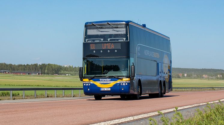 Transdev fortsätter köra regionbussar mellan Umeå och Haparanda fram till 2021