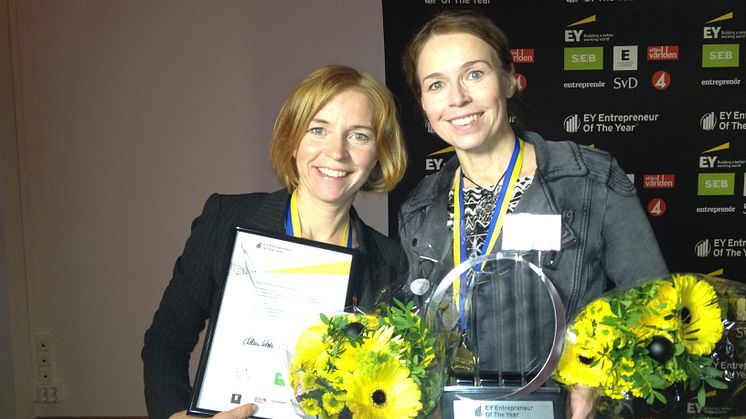Karin Bodin och Anna Borgeryd från Polarbröd AB är årets entreprenörer i region Norr