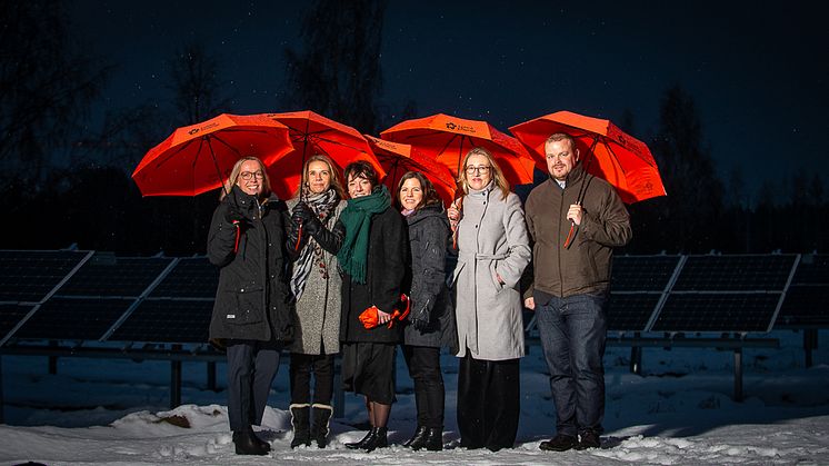 Från vänster: Carina Zolland, Katharina Frank, Matilda Ernkrans (minister högre utbildning och forskning), Sofia Antonsen, Sofia Johansson, Jens Lundqvist.