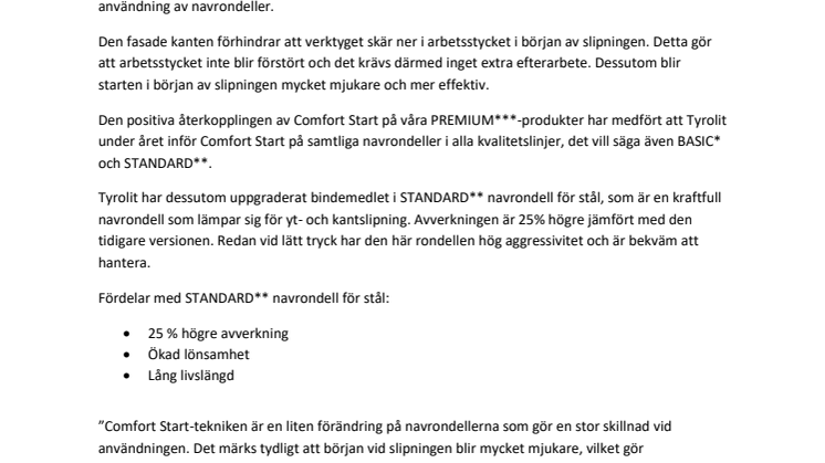 Fasad kant ger en mycket smidigare start