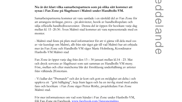 Samarbetspartners klara för Fan Zone i Malmö