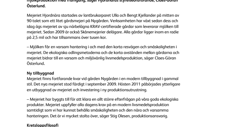 Biogasanläggningen invigdes på Hjordnära Mejeri