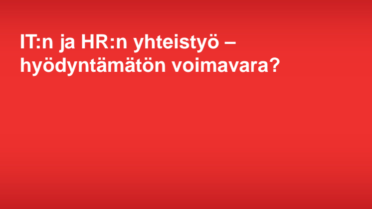 IT- ja HR-aamiainen 23.1.2013: Christoffer Wasastjerna IT ja HR aamiaisseminaari