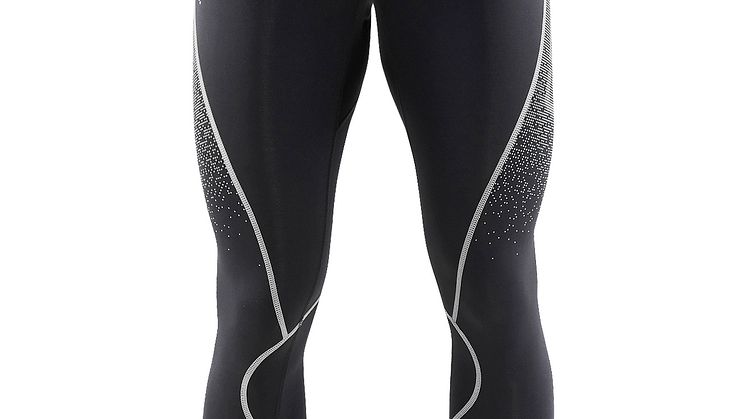 Delta Compression long tights för herr i färgen black/silver