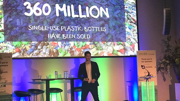 Bluewater President Anders Jacobson presenting at the 2018 Amsterdam Sustainability in Sport Forum