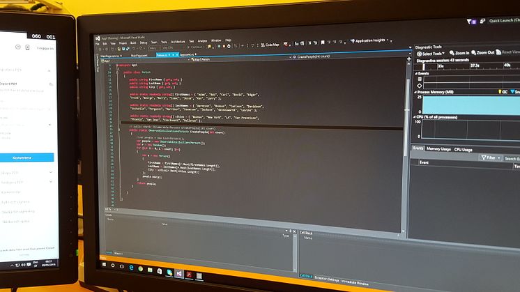 Programmeringsutbildningen på Utbildning Nord har fått två irländska elever på praktik under tre veckor.