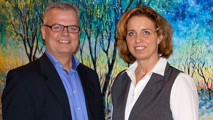 Håkan Wänglund, projektchef och Ingela Ekebro, projektdirektör på SCA Östrand.