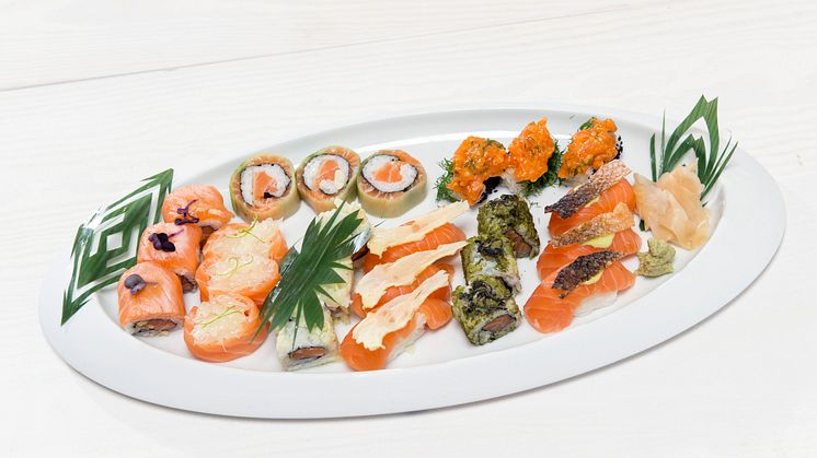 Mongkol Patproms Original-Sushi-Platte die zum Sieg führte