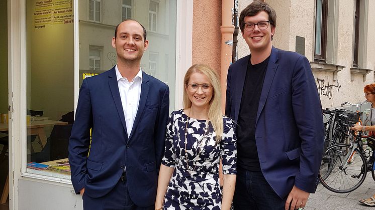 v.l.n.r.: BdS-Referent Patrick Birnesser, BdS-Hauptgeschäftsführerin Andrea Belegante, Dr. Lukas Köhler (MdB, klimapolitischer Sprecher der FDP-Bundestagsfraktion)