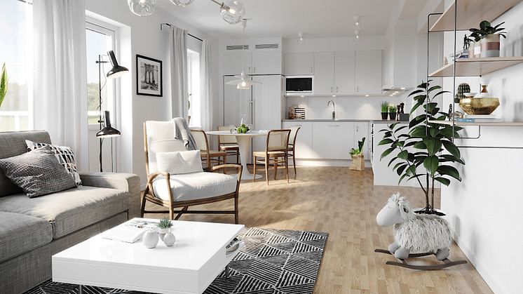 Brf Hällbacken invigs med en tidskapsel, som bostadsrättsköparna får bidra med innehåll till.