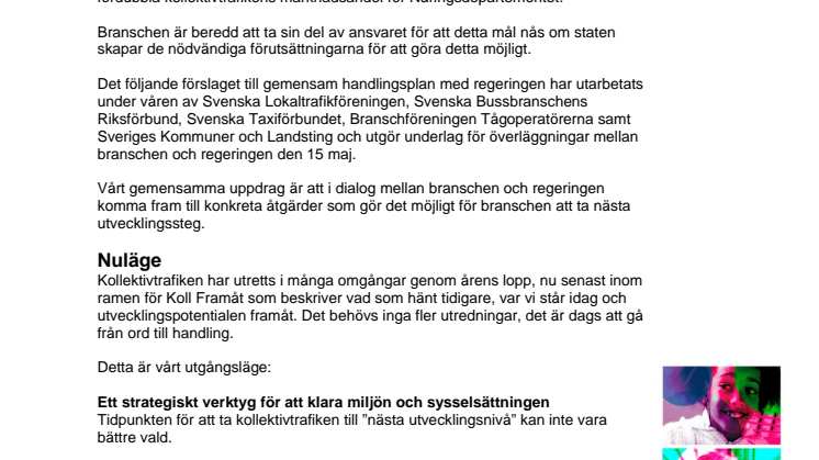 Diskussionsunderlag för fördubblad kollektivtrafik