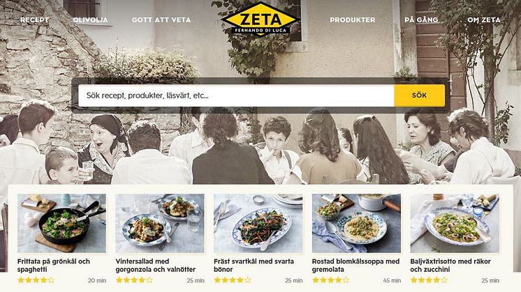 Zeta.nu utsedd till en av Sveriges 5 bästa matsajter