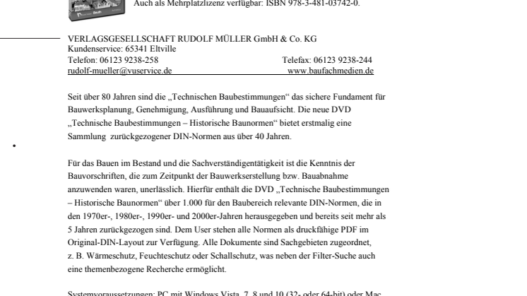Technische Baubestimmungen – Historische Baunormen 