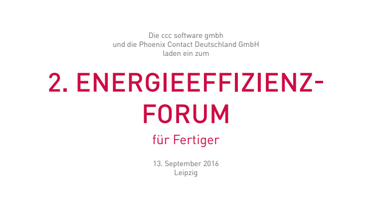 Energieeffizienz-Forum für Fertiger _ Veranstaltungsflyer