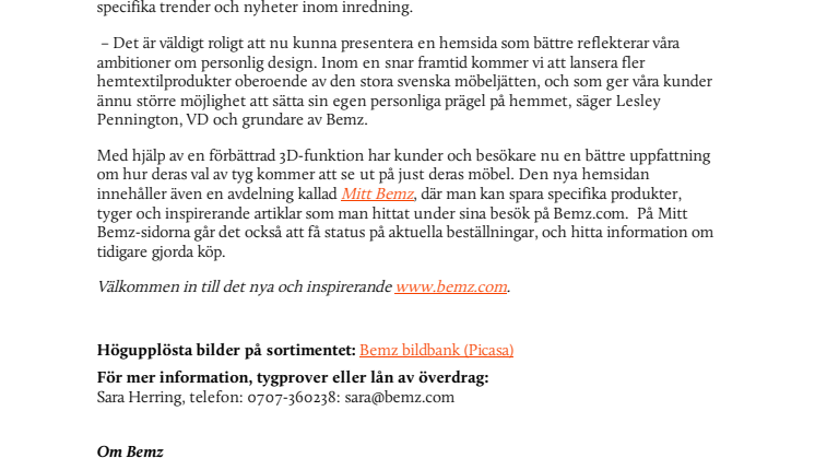 Bemz kliver in i framtiden med ny hemsida