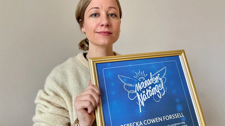 Forskaren Rebecka Cowen Forssell är Månadens Nätängel december