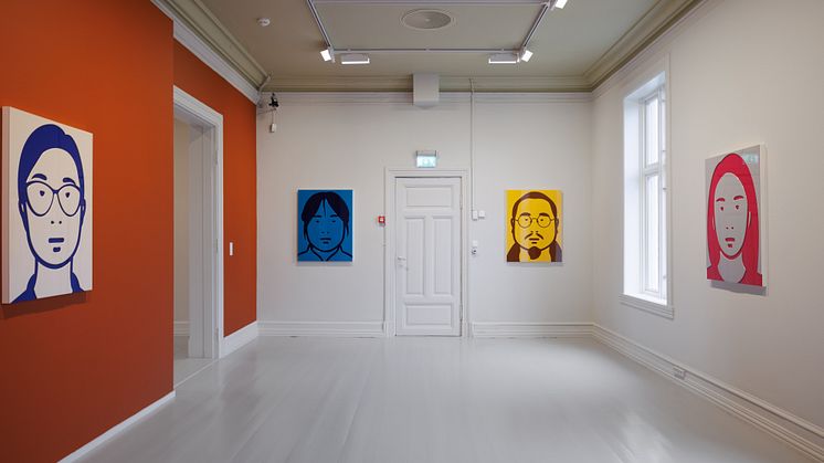 Julian Opie. Installation view JO.VRGF15@Moss. 2023. Foto_Eivind Lauritzen