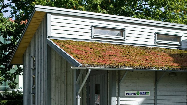 De gröna taken är  på småhus som miljöhus, entrétak och cykelgarage. Totalt hade MKB Fastighets AB 9 500 kvadratmeter gröna tak 2015.