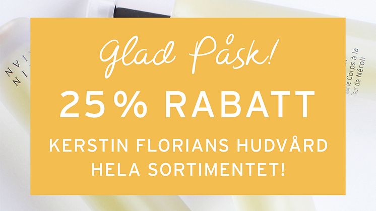 25% rabatt på Kerstin Florians hudvård