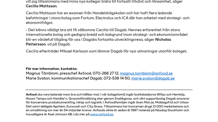 Cecilia Mattsson ny ekonomichef på Dagab.pdf