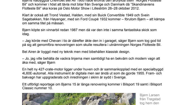 Bjørn Larsens Bel Air tog titeln Norges Flotteste Bil 2012