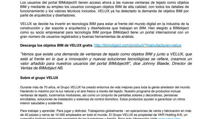 VELUX lanza sus nuevas ventanas de tejado como objetos BIM para Revit y ArchiCAD