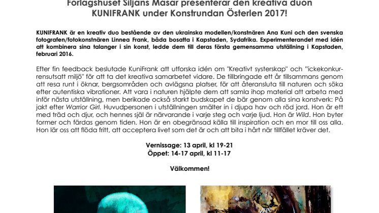 #KUNIFRANK – FRÅN KAPSTADEN TILL ÖSTERLEN UNDER KONSTRUNDAN 2017!