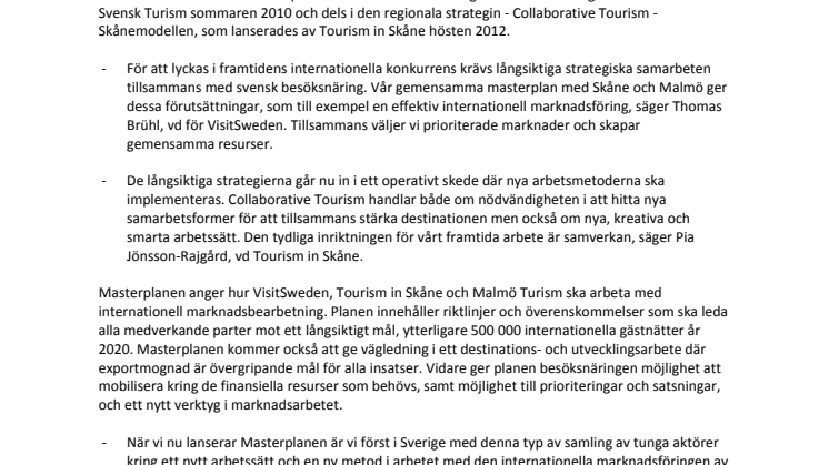 Nytt arbetssätt ska lyfta skånsk besöksnäring