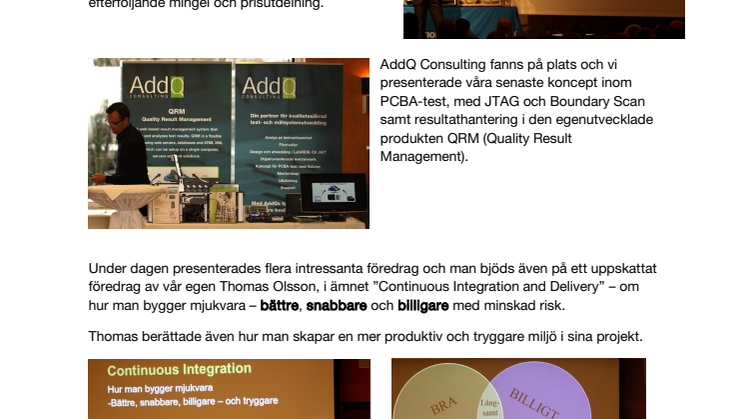 Thomas Olsson från AddQ Consulting berättade på NI Days 2014, hur man bygger mjukvara – bättre, snabbare och billigare!