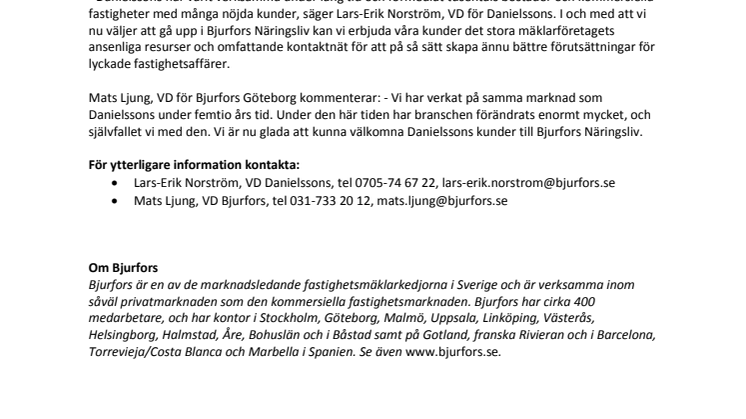 Danielssons blir Bjurfors Näringsliv