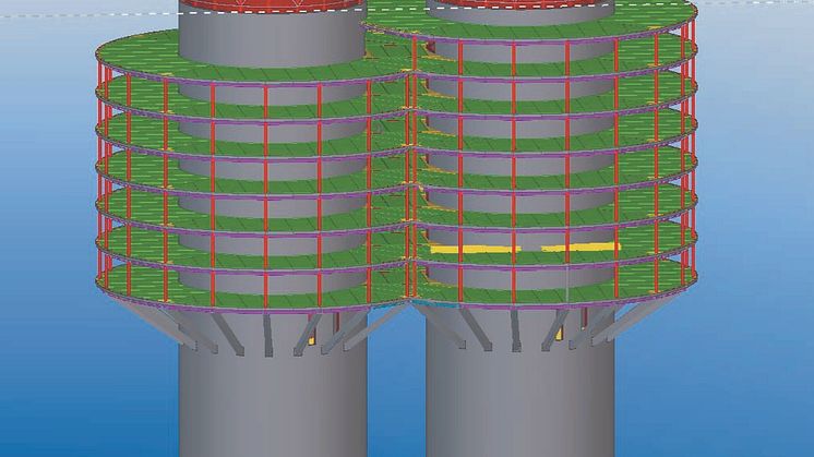 Gamla betongsilos blir till läckert kontor med hjälp av 3D teknik