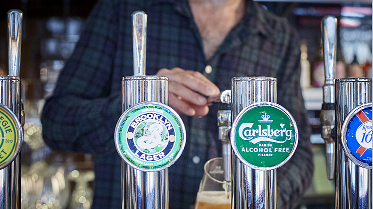 Carlsberg alkoholfri öl på fat