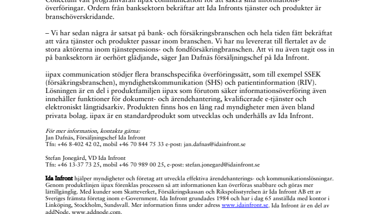 Strategisk order inom banksektorn!