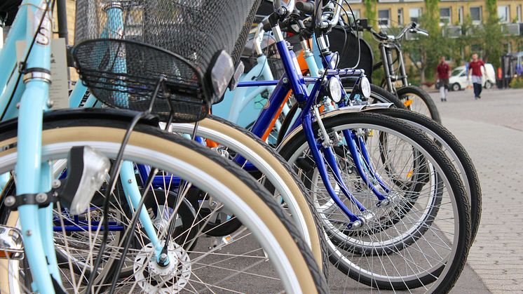 Tjänstecyklar och e-cyklar vid Malmö stads fordonsmässa 2012