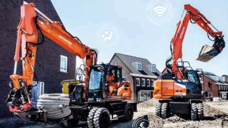 Hitachi Zaxis-7 hjulgrävare produktbroschyr eng. ZX135W-7, ZX150W-7, ZX155W-7