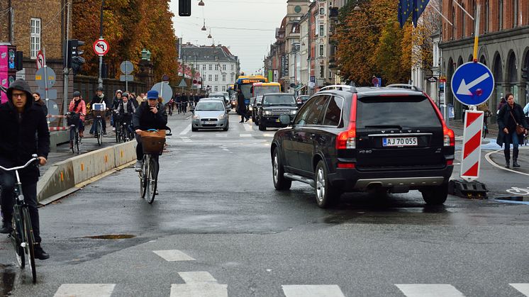 Under vejarbejdet har Københavns kommunes planlæggere valgt at gøre Gothersgade langt smallere end nødvendigt.