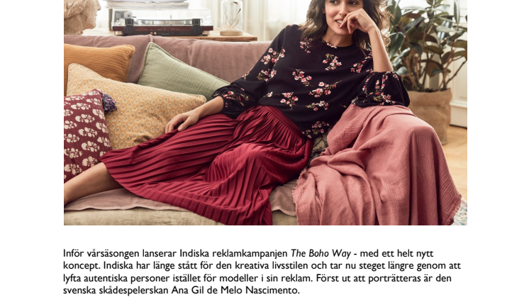 Dramatenskådespelerskan Ana Gil de Melo Nascimento frontar Indiskas nya kampanj 