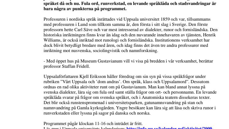 Nordiska språk firar 150 år med temadag