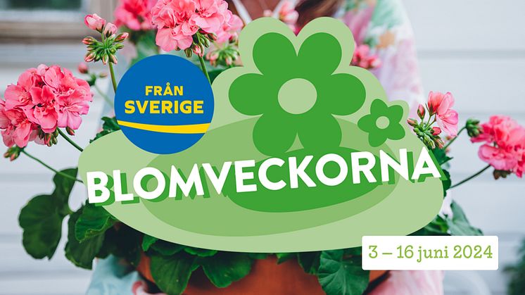 Under Blomveckorna Från Sverige lyfter vi svenskodlade blommor, perenner och vedartade växter tillsammans med svenska odlare, handelsträdgårdar, handeln och andra aktörer i växtbranschen som använder ursprungsmärkningen Från Sverige.