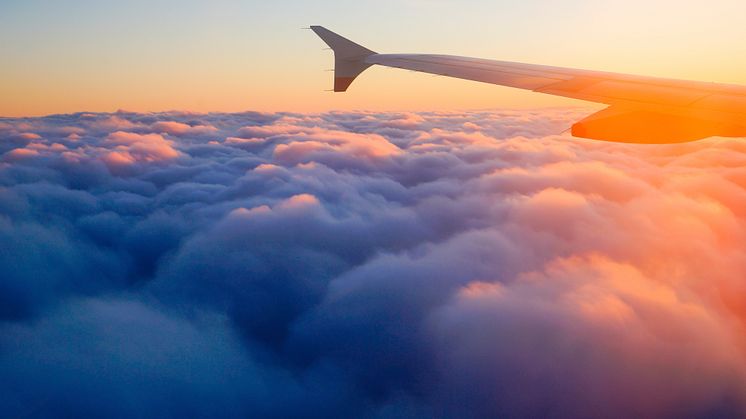 flying above the clouds