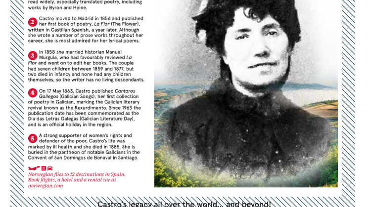 "N by Norwegian" - Hero in focus: Rosalía de Castro