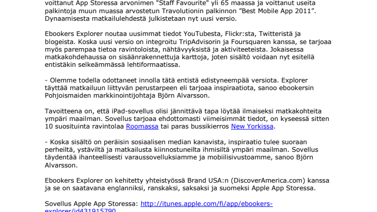 ebookers lanseeraa Explorer iPad -päivityksen
