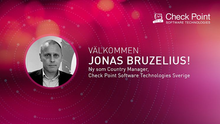 Jonas Bruzelius är ny landschef för Check Point Sverige