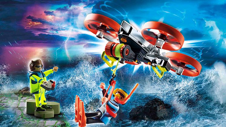 Seenot - Taucher-Bergung mit Rettungsdrohne (70143) von PLAYMOBIL