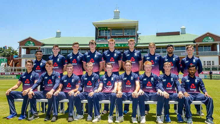 England's Under-19s squad in Potchefstroom during their Tri-Series against South Africa and Namibia