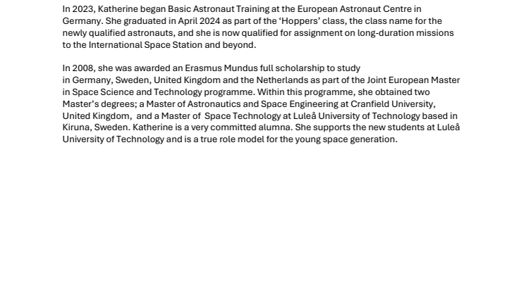 Katherine Bennell-Pegg, alumna of the year at Luleå University of Technology 2024.pdf