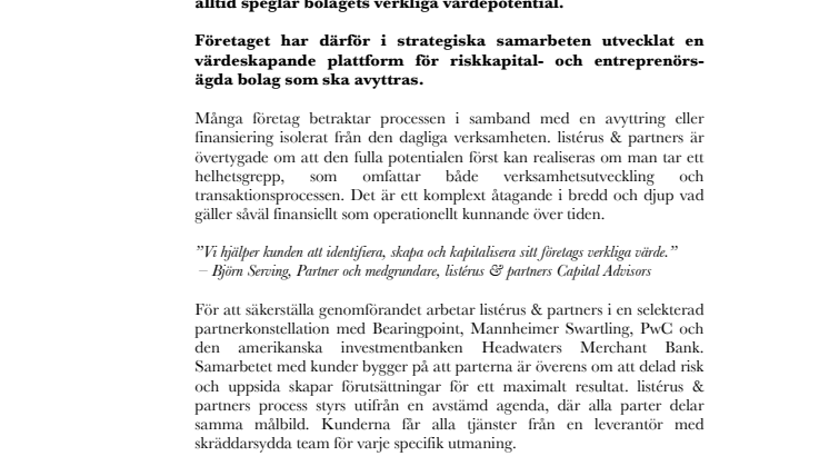 Ny M&A-aktör med helhetssyn